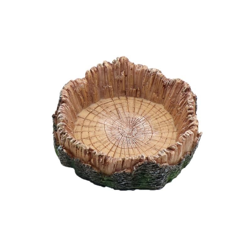 REP NOVA kelmo imitacijos dubuo 11x11x3cm, REP-DISH-WOOD-R