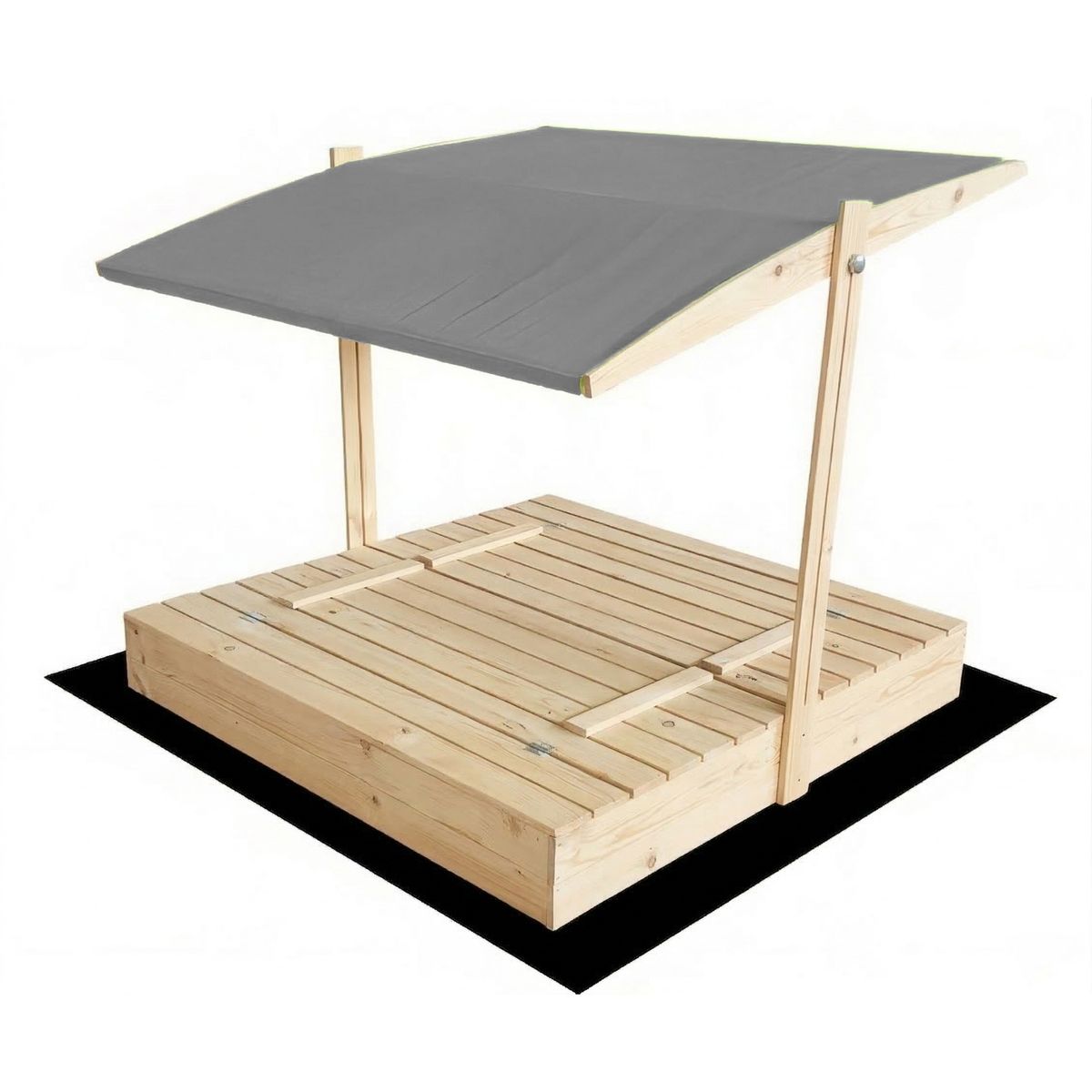 Smėlio dėžė HATIS, 120x120 cm, su pilku stogeliu ir 250 kg smėlio Smėlio dėžė HATIS, 120x120 cm, su pilku stogeliu ir 250 kg smėlio