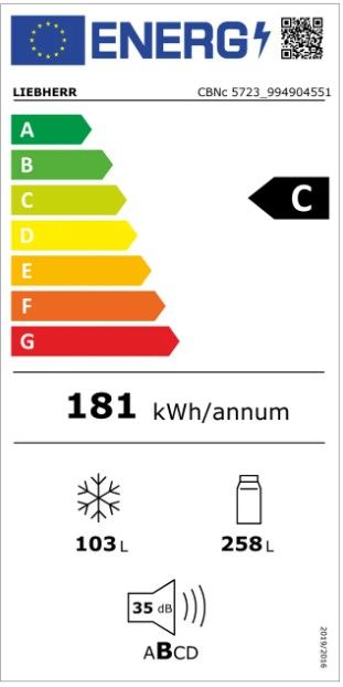 Šaldytuvas Liebherr CBNc 5723 Plus BioFresh NoFrost Šaldytuvas Liebherr CBNc 5723 Plus BioFresh NoFrost