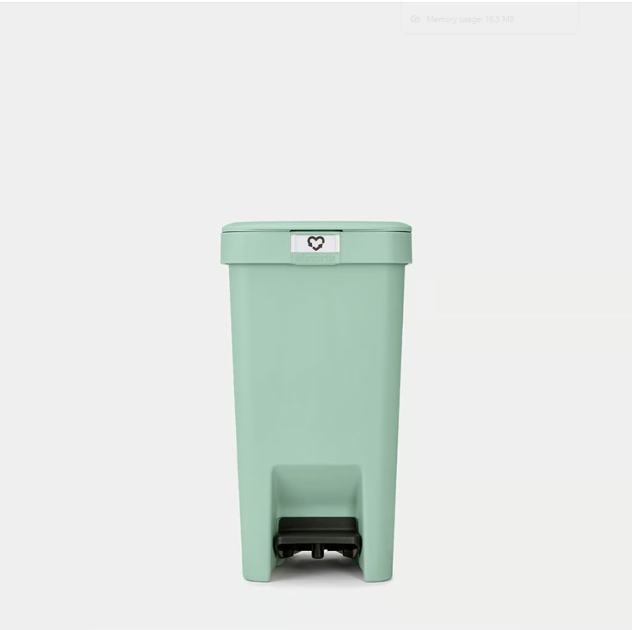 Šiukšlių dėžė su pedalu Brabantia StepUp 10L, Jade Green, 800368