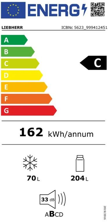 Įmontuojamas šaldytuvas Liebherr ICBNc 5623 Plus BioFresh NoFrost Įmontuojamas šaldytuvas Liebherr ICBNc 5623 Plus BioFresh NoFrost