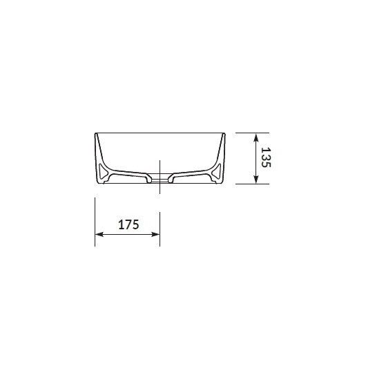 Pastatomas praustuvas Cersanit Crea 49,5x34,5 cm, baltas, K114-001