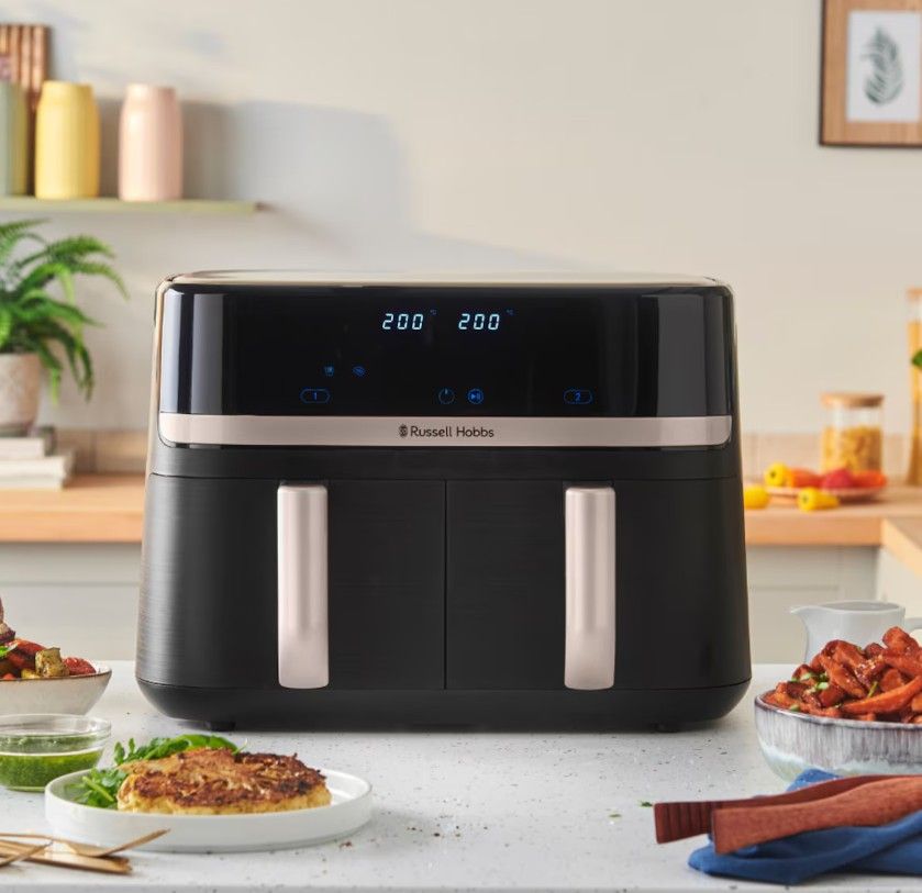 Karšto oro gruzdintuvė Russell Hobbs Satisfry Air 9L Dual Basket, 27680-56 Karšto oro gruzdintuvė Russell Hobbs Satisfry Air 9L Dual Basket, 27680-56