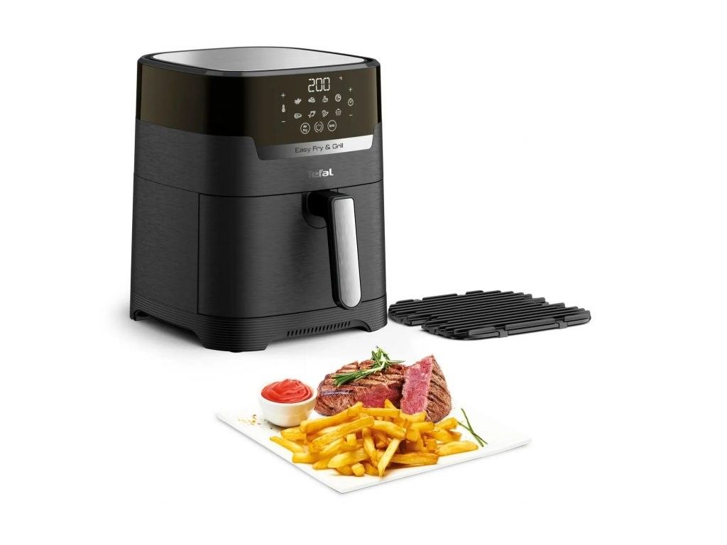 Karšto oro gruzdintuvė Tefal EASY FRY & GRILL EY505815, juoda Karšto oro gruzdintuvė Tefal EASY FRY & GRILL EY505815, juoda