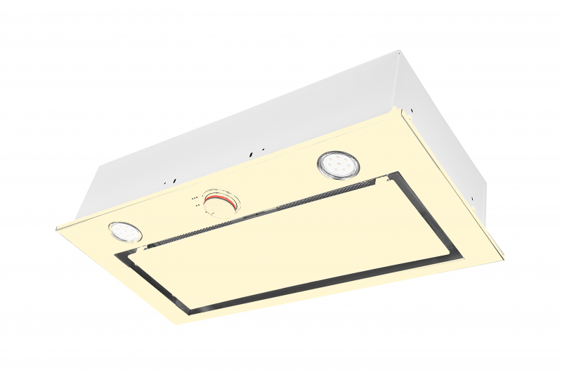 Įmontuojamas 60 cm. pločio gartraukis Schlosser SBG60IV GLASS, kreminės sp.