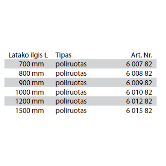 Grotelės dušo latako TECE PLATE II" tiesios L700, 600772