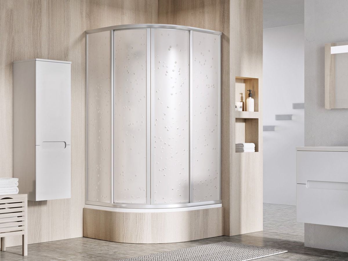 Žema dušo kabina Ravak Supernova SKCP4 80x80, Sabina satinas+plastikas Pearl 31144VU0011