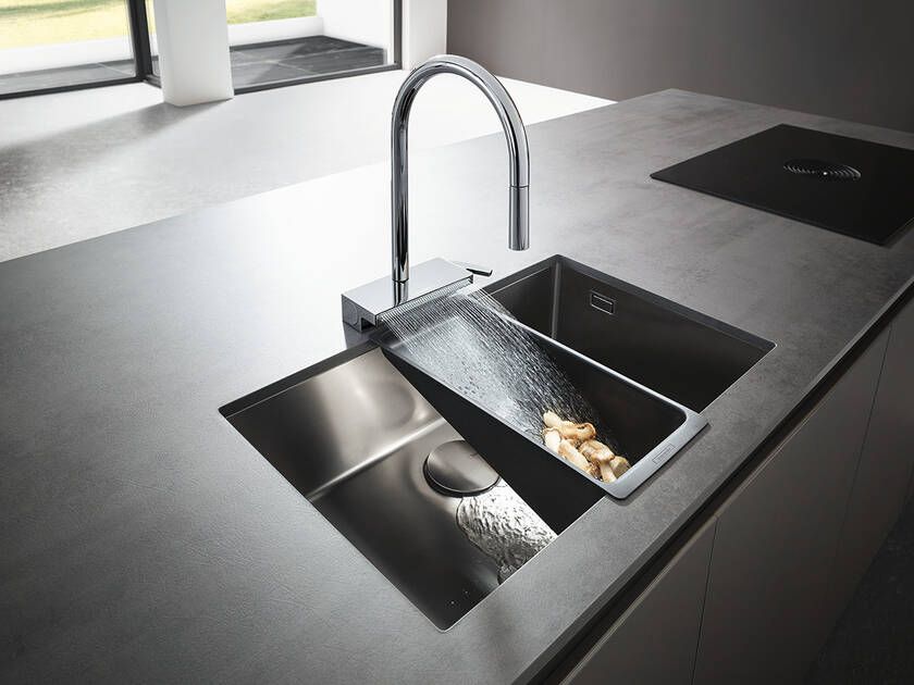 Plautuvės maišytuvas HANSGROHE Aquno Select M81 170 su ištraukiamu dušeliu 3jet, chromas, 73837000 Plautuvės maišytuvas HANSGROHE Aquno Select M81 170 su ištraukiamu dušeliu 3jet, chromas, 73837000
