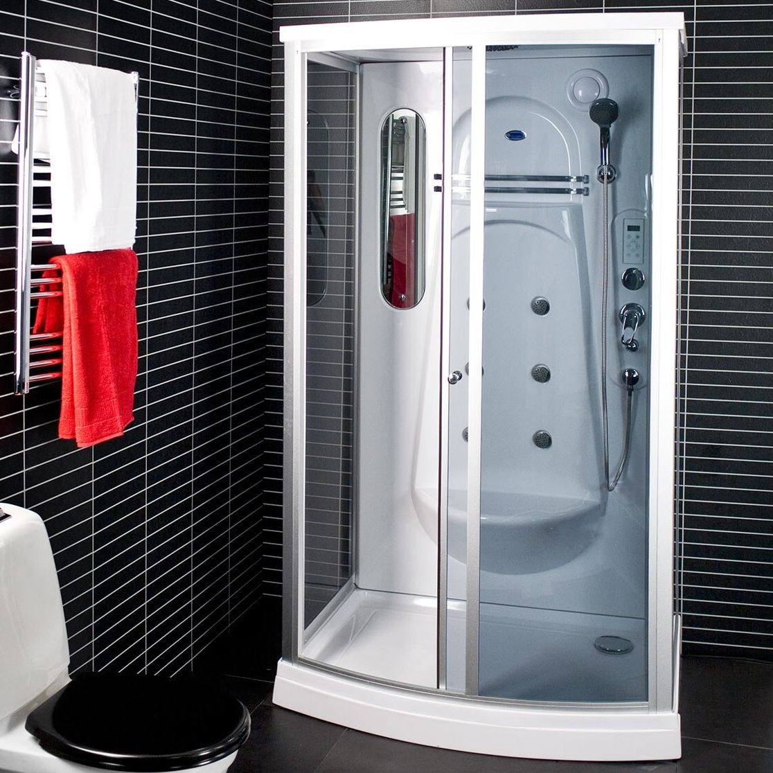 Duschy dušo kabina ketursienė su masažu ir LED 6030