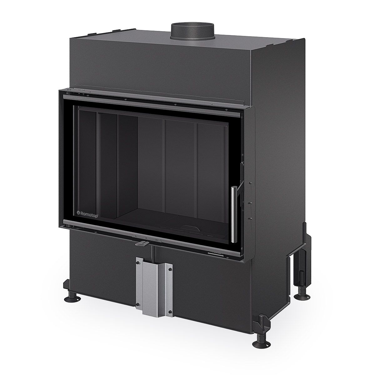Plieninis židinio ugniakuras Romotop HEAT H4Z 06, 70.50, juoda pakura IGN Plieninis židinio ugniakuras Romotop HEAT H4Z 06, 70.50, juoda pakura IGN