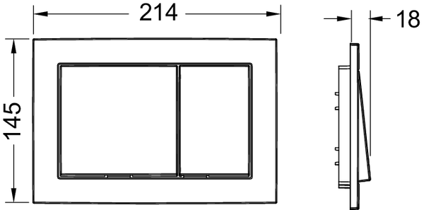 Komplektas: rėmas TECEbase su chromuota plokštele ir unitazas Simas Trevi Rimless su Soft Close dangčiu