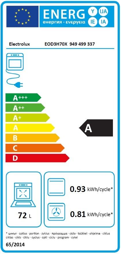 Įmontuojama garinė orkaitė Electrolux EOD3H70X