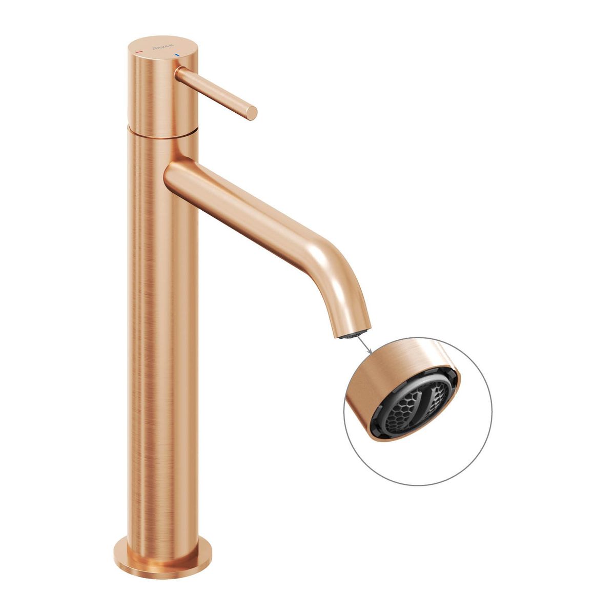 Praustuvo maišytuvas Ravak Espirit BeCool 250 mm be dugno vožtuvo, Rose Gold Brushed X070403