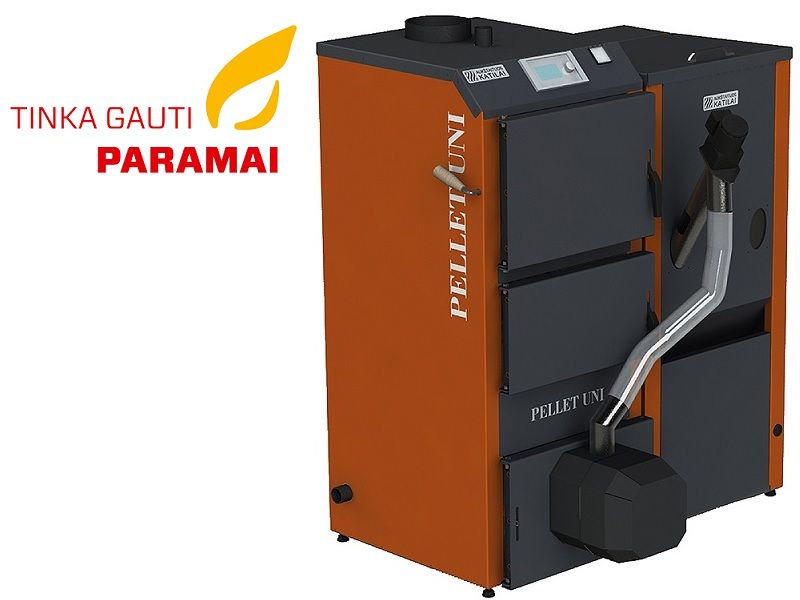 Granulinis katilas PELLET UNI 12 kW su rotac. 12 kW degikliu, sraigtu, 320 l met. bunkeriu Granulinis katilas PELLET UNI 12 kW su rotac. 12 kW degikliu, sraigtu, 320 l met. bunkeriu