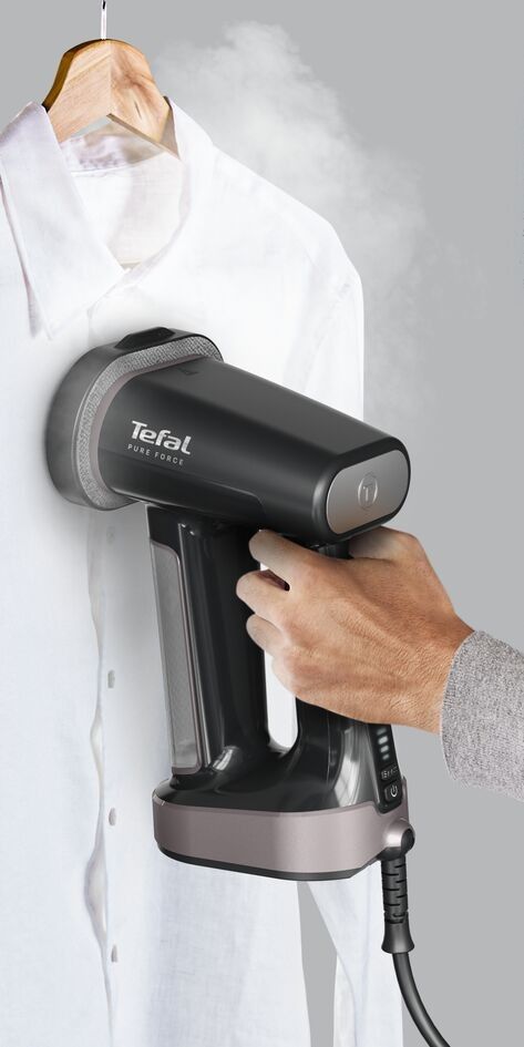 Garinis lygintuvas Tefal Pure Force DT8765E0, 3-in-1, 1800 W, juodas/rožinis Garinis lygintuvas Tefal Pure Force DT8765E0, 3-in-1, 1800 W, juodas/rožinis