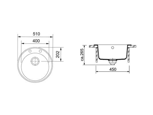Plautuvė Franke ROG 610-41 Umbra su užkemšamu vent. 1140303030