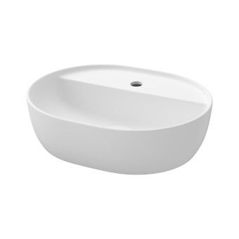 Praustuvas-dubuo MODUO OVAL 50x40 cm, su skyle maišytuvui, baltas K116-154 Praustuvas-dubuo MODUO OVAL 50x40 cm, su skyle maišytuvui, baltas K116-154