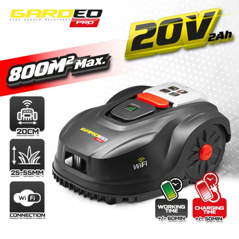 Robotas vejapjovė Gardeo Pro 20 V, 2 Ah, 800m2 Robotas vejapjovė Gardeo Pro 20 V, 2 Ah, 800m2