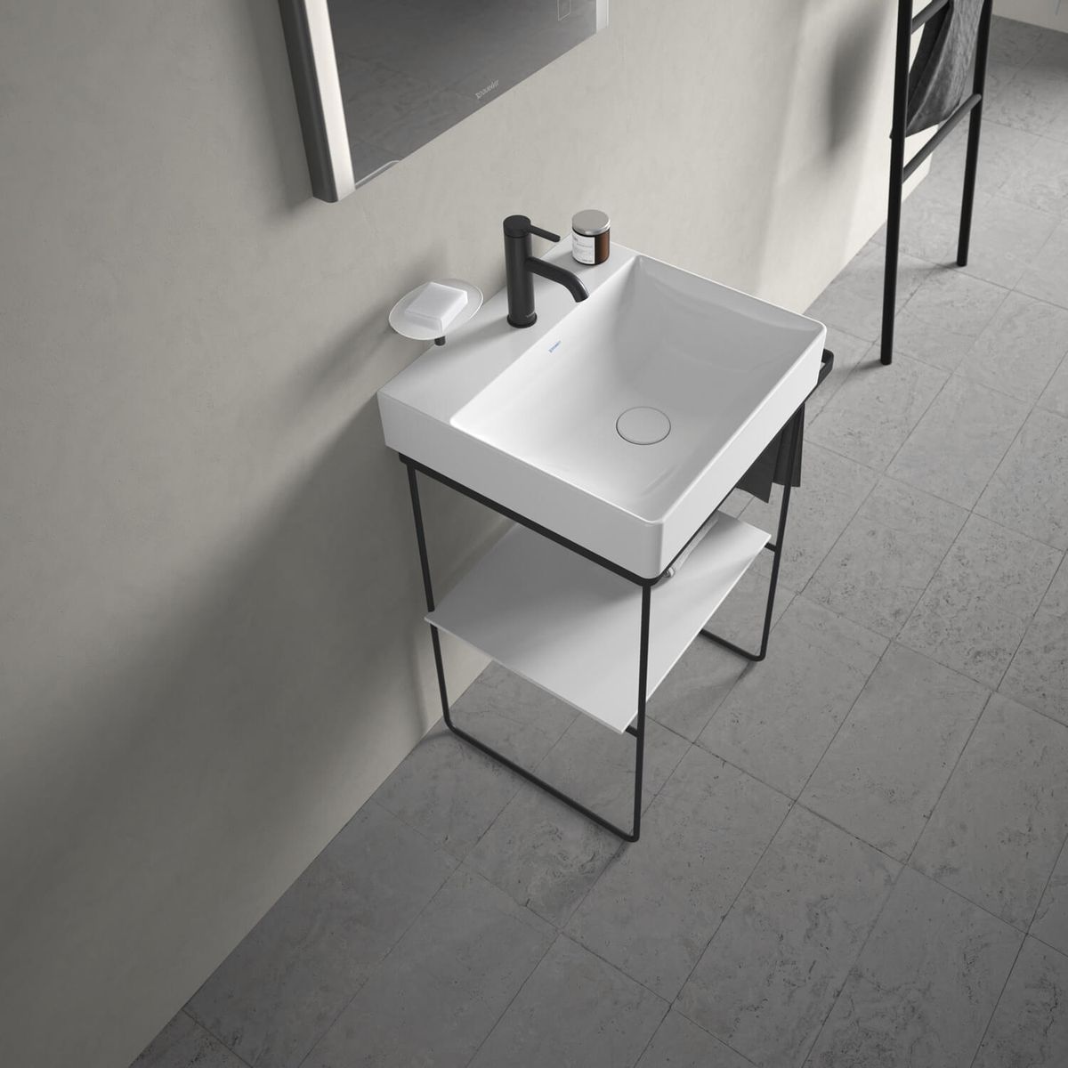 Praustuvas Duravit Durasquare 60 cm su metalinėmis kojomis