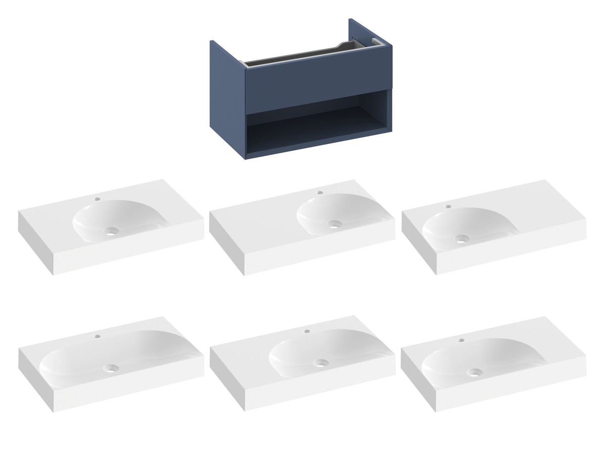 Spintelė po praustuvu Ravak SD Lite 80 Deepsea Blue X000001863