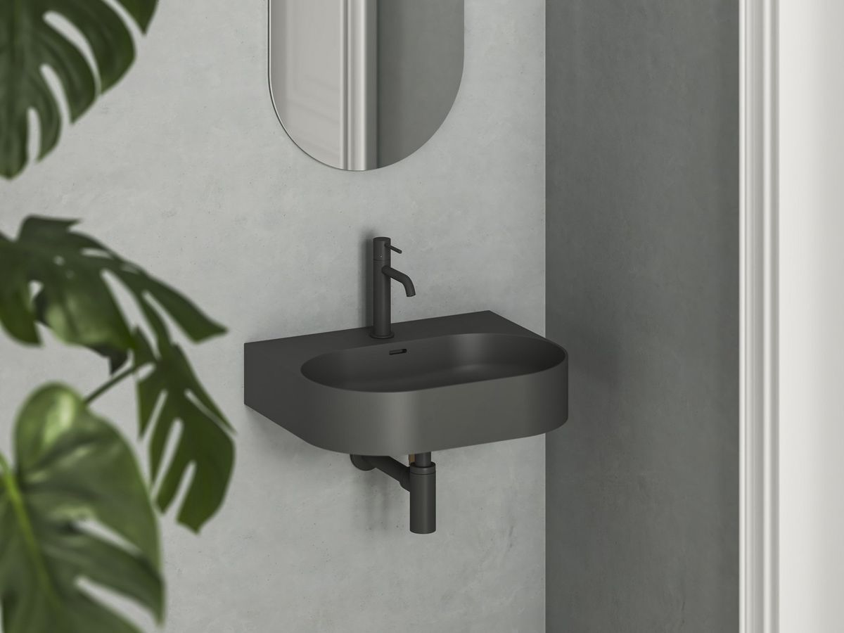 Keraminis praustuvas Ravak Ceramic Slim Wall O 55 N, antracitas, XJX03155002