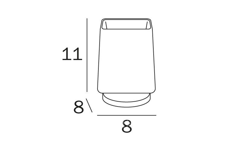 Stiklinė Inda DIVO, skaidrus stiklas, R1510B001 Stiklinė Inda DIVO, skaidrus stiklas, R1510B001