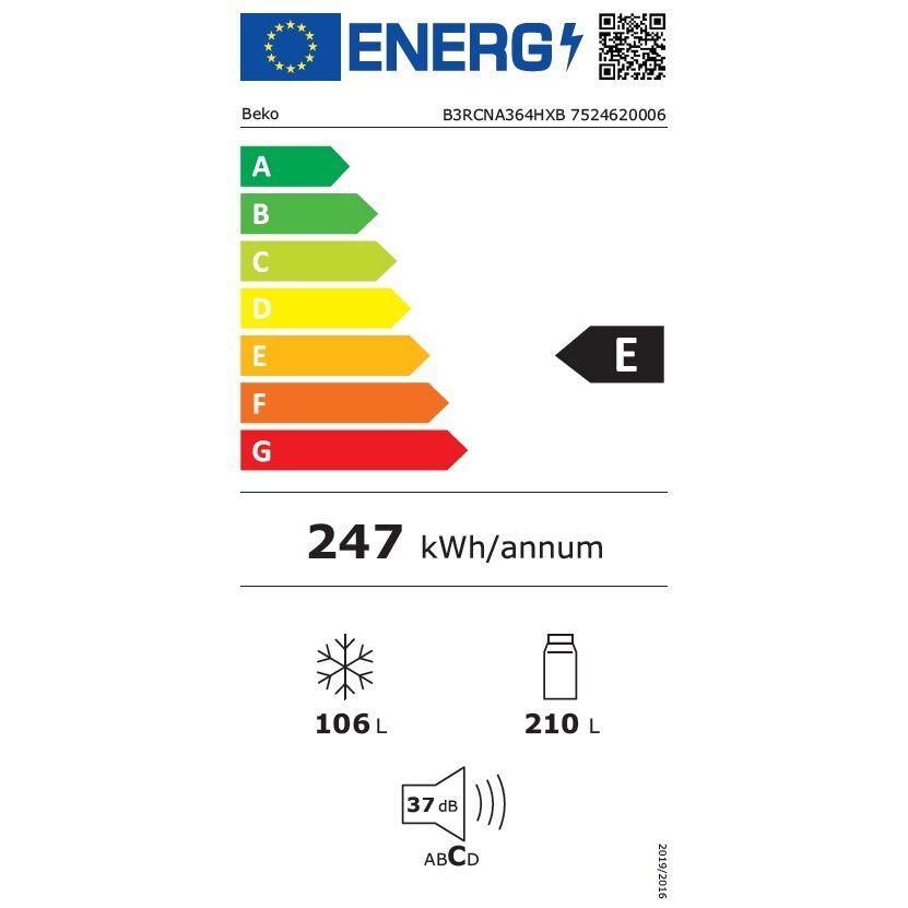 Šaldytuvas BEKO B3RCNA364HXB