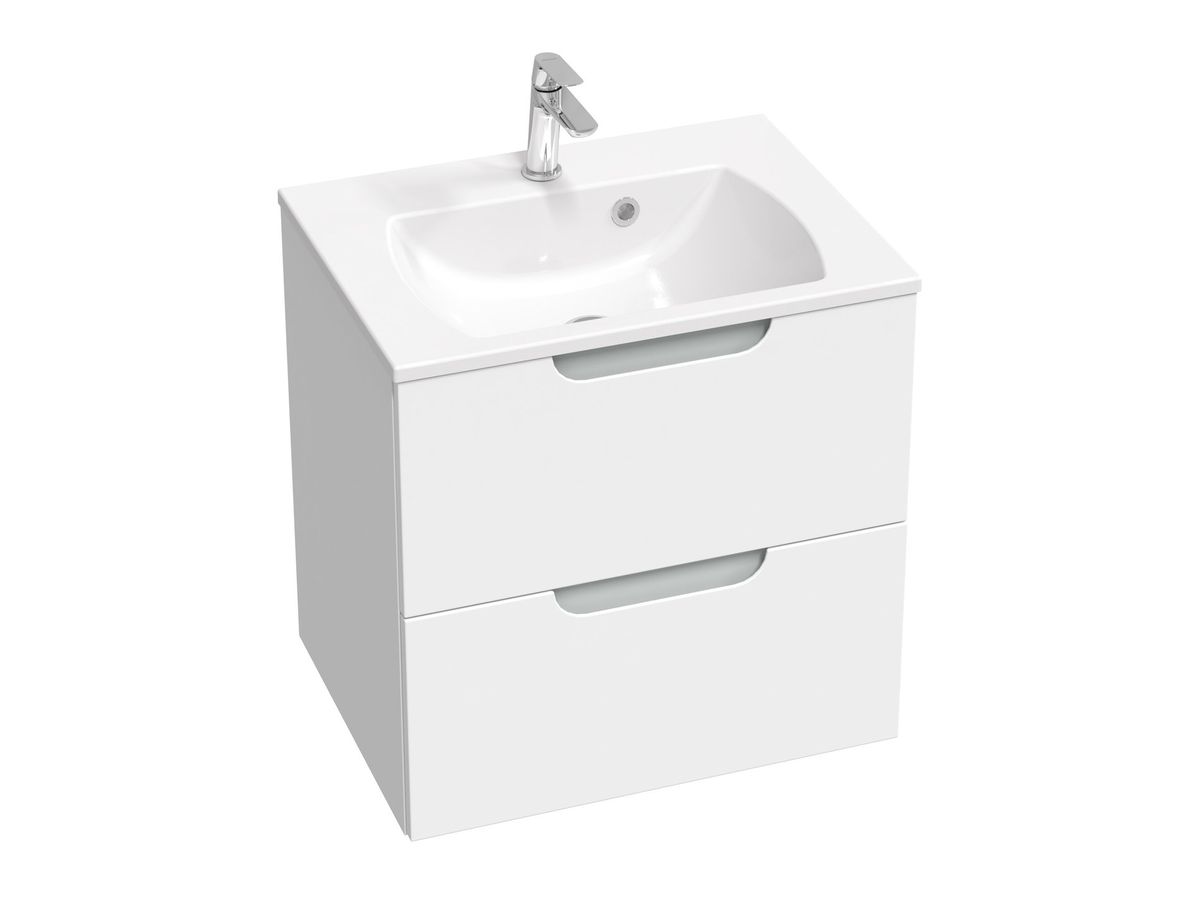 Praustuvas Ravak Classic Slim 60, su skyle maišytuvui ir perpildymui, XJX01160004