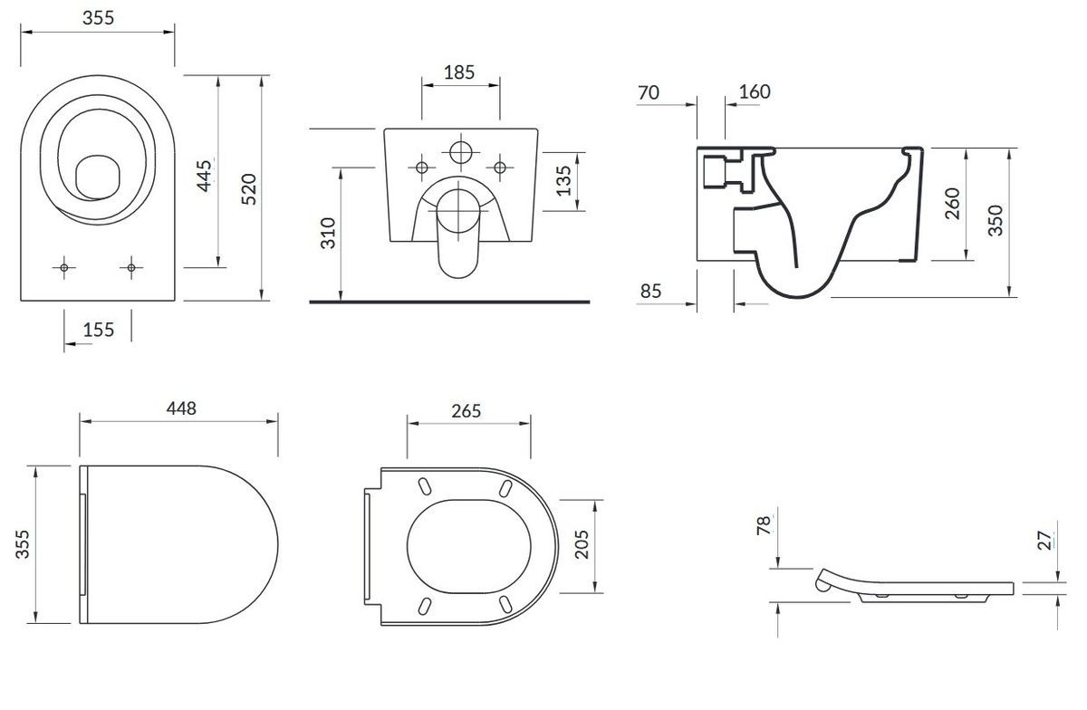 Pakabinamas unitazas Cersanit INVERTO StreamOn su softclose dangčiu S701-432 Pakabinamas unitazas Cersanit INVERTO StreamOn su softclose dangčiu S701-432