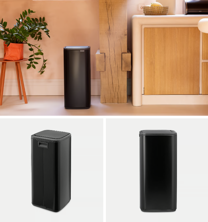 Šiukšlių dėžė Brabantia Bo Touch, 30L., Matt Black, 238208