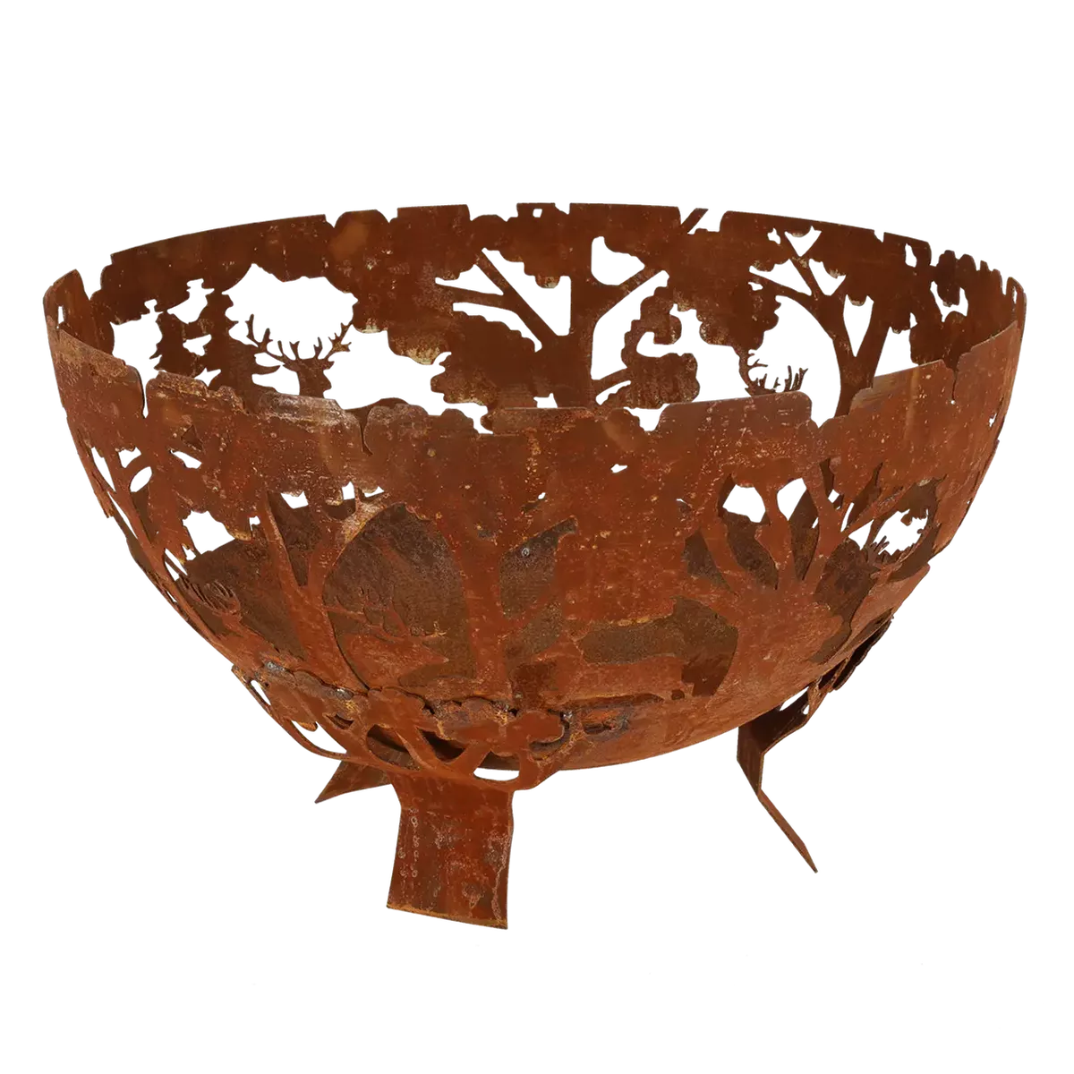Dekoratyvinė laužavietė, rūdinto plieno, 58 x 58 x 36,6 cm