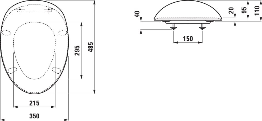 Unitazo sėdynė su dangčiu LAUFEN ILBAGNOALESSI ONE SoftClose, Caffè Matt, H8929711880001 Unitazo sėdynė su dangčiu LAUFEN ILBAGNOALESSI ONE SoftClose, Caffè Matt, H8929711880001