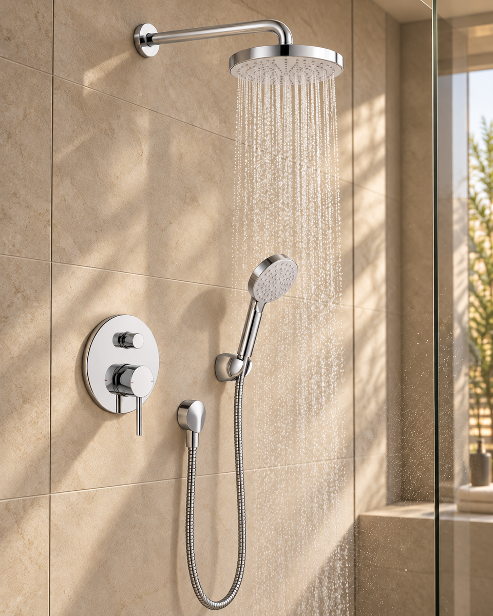Potinkinis dušo komplektas Hansgrohe Zesis, su rankiniu dušu, laikikliu, jungtimi, 200mm Roca galva, chromas Potinkinis dušo komplektas Hansgrohe Zesis, su rankiniu dušu, laikikliu, jungtimi, 200mm Roca galva, chromas