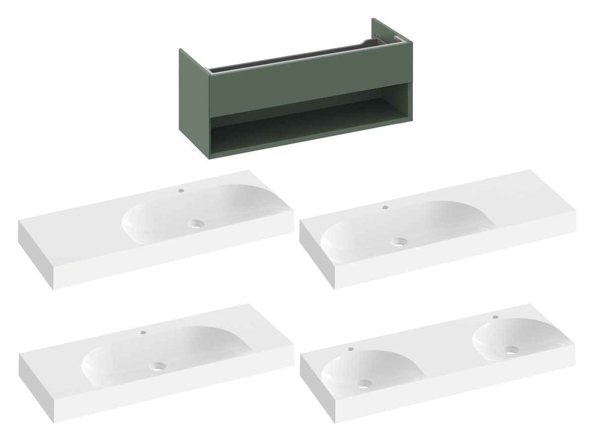 Spintelė po praustuvu Ravak SD Lite 120 Grey Green X000001870