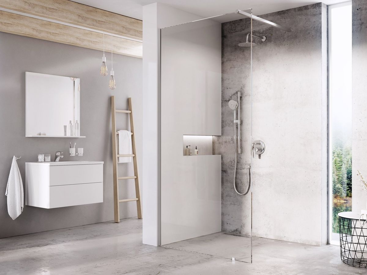 Dušo sienelė Ravak Walk In Wall Set-90 v.200 bright alu+Transparent, GW9W70C0SZ1
