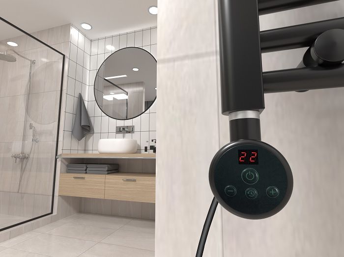 Kaitinimo elementas (tenas) Ecoradco SUN DIGITAL su ekranėliu, su laidu į rozetę 400 W, juodas