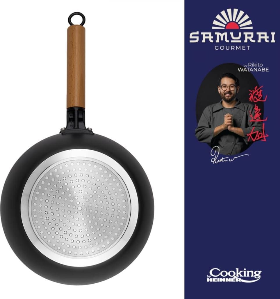 Wok keptuvė su dangčiu aliuminio su keramikos danga 26x7.5cm HR-SNT-W26 HEINNER Wok keptuvė su dangčiu aliuminio su keramikos danga 26x7.5cm HR-SNT-W26 HEINNER