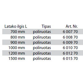 Grotelės dušo latakui TECE PLATE L 1200 tiesios, 601270