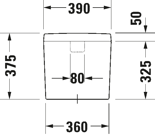 Bakelis pastatomam klozetui Duravit D-Code, baltas, 0927000004