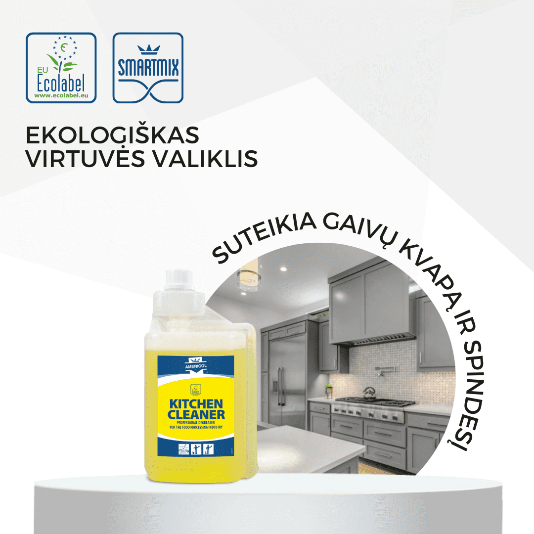 Virtuvės paviršių valiklis Americol Kitchen cleaner - Ecolabel 1L koncentr.