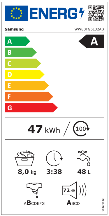 Skalbyklė SAMSUNG WW80FG5L32ABLE