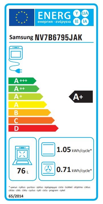 Įmontuojama orkaitė Samsung NV7B6795JAK/U3 Įmontuojama orkaitė Samsung NV7B6795JAK/U3