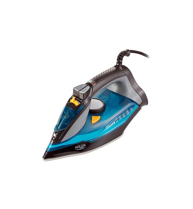 Adler | Iron | AD 5032 | Steam Iron | 3000 W | Water tank capacity 350 ml | Continuous steam 45 g/min | Steam boost performance 80 g/min | Blue/Grey Adler | Iron | AD 5032 | Steam Iron | 3000 W | Water tank capacity 350 ml | Continuous steam 45 g/min | Steam boost performance 80 g/min | Blue/Grey