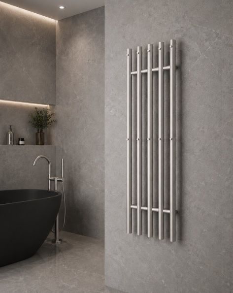 Nerūdijančio plieno rankšluosčių džiovintuvas Očenašek 5TT 40x130 cm, su 10 kabliukų Nerūdijančio plieno rankšluosčių džiovintuvas Očenašek 5TT 40x130 cm, su 10 kabliukų