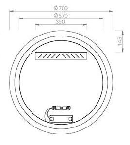 Veidrodis ORBIT I 700 su apšvietimu, X000001575