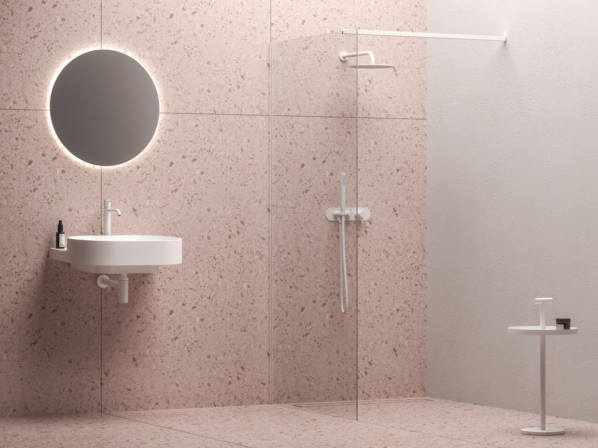 Dušo sienelė Ravak Walk-In Wall Set 80, balta matinė+stiklas Transparent, GW9W40E0SZ1