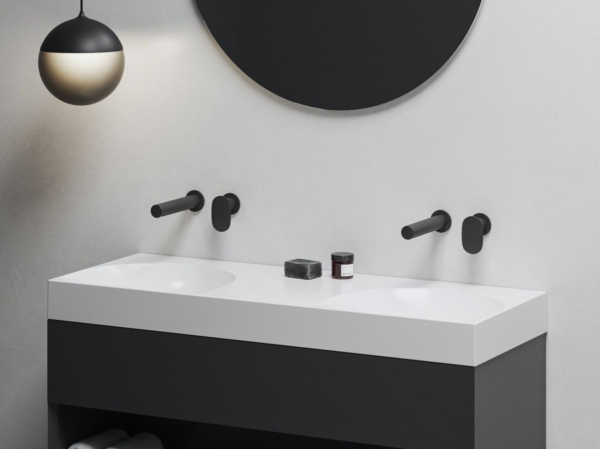 Potinkinis praustuvo maišytuvas su korpusu, Ravak SG 019.20BLM.O1, matinės juodos, X070546