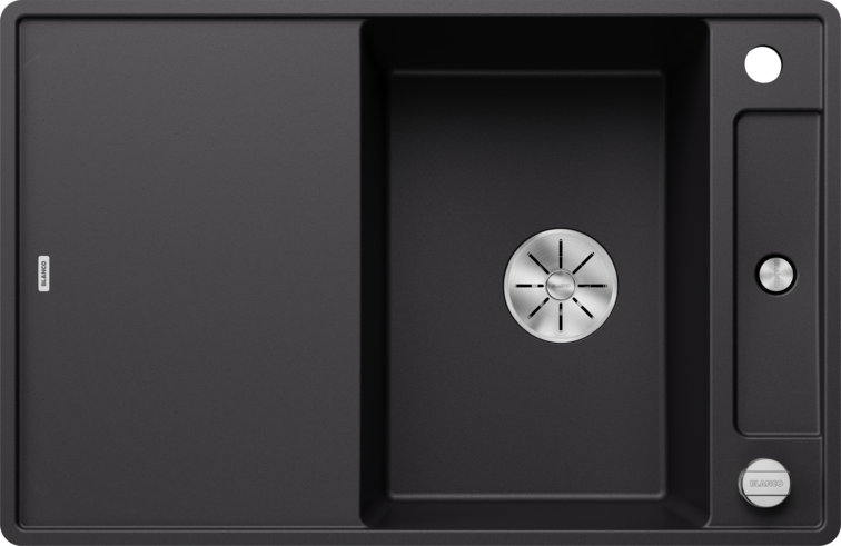 Silgranitinė plautuvė BLANCO AXIA III 45 S-F SILG PDUR Juoda Z.ES InFino M.AF