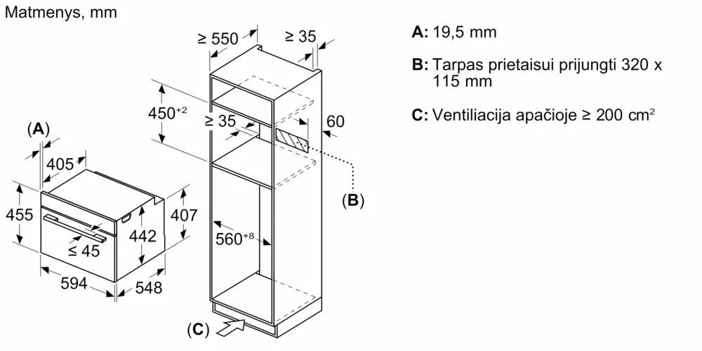 Įmontuojamoji kompaktinė orkaitė su mikrobangų funkcija Bosch CMG9241B1 Įmontuojamoji kompaktinė orkaitė su mikrobangų funkcija Bosch CMG9241B1