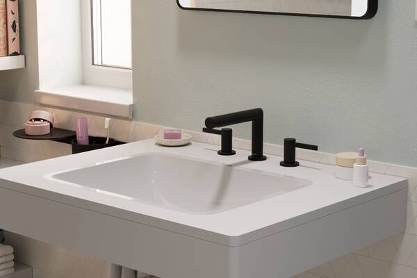 Trijų angų praustuvo maišytuvas HANSGROHE Zesis S 100 EcoSmart+ su dugno vožtuvu, matinis juodas, 74733670 Trijų angų praustuvo maišytuvas HANSGROHE Zesis S 100 EcoSmart+ su dugno vožtuvu, matinis juodas, 74733670
